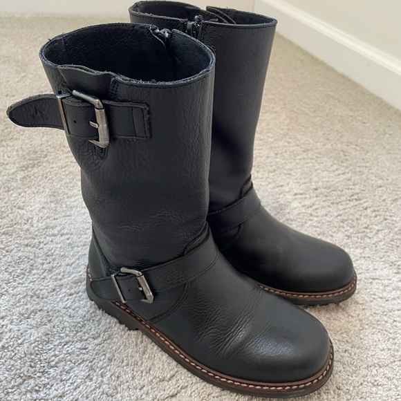 Bonpoint leather moto boot. Size 32 - Picture 5 of 10